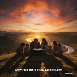 Family reading bible