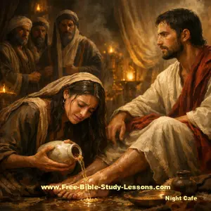 women pouring oil on Jesus' feet