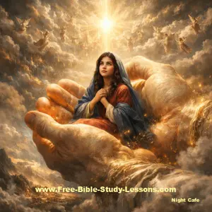 Mary did not earn her position as the mother of the Messiah.  She was a child of grace, like all God's children.