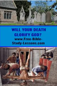 As Christians we want to glorify God.  How often do we think of glorifying Him with our death?