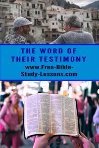 Rev. 12:11 speaks of the 'word of their testimony.'  This concept is much larger than what we first think.