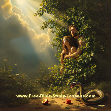 Adm and Eve with serpent