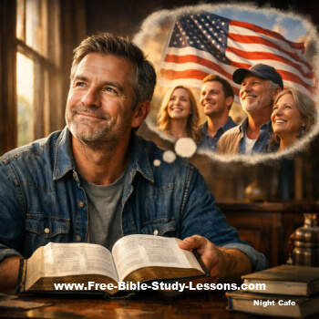 Man thinking about blessed America