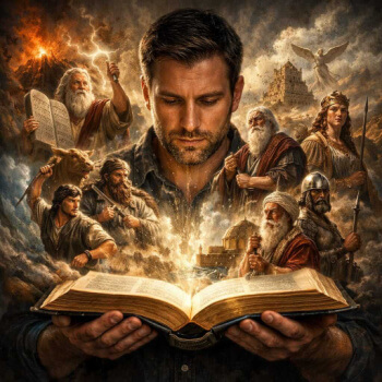 old testament characters coming out of Bible