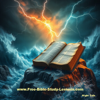 The Bible withstanding a storm