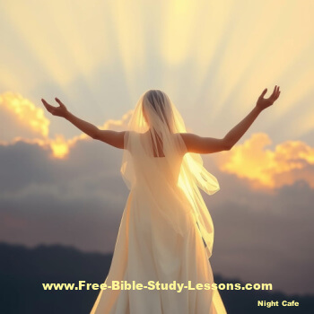 Bride worshipping God