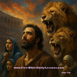Christians and lions in the arena