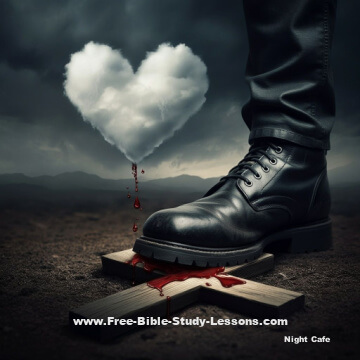 boot stamping on the cross