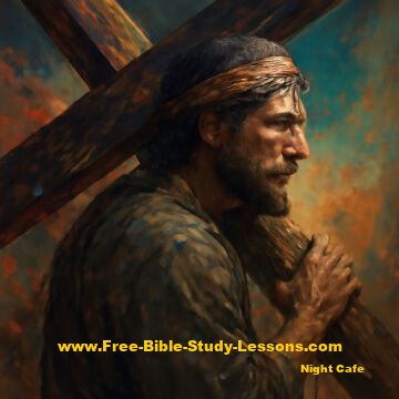 Disciple carrying a cross 