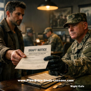 Man with Draft papers