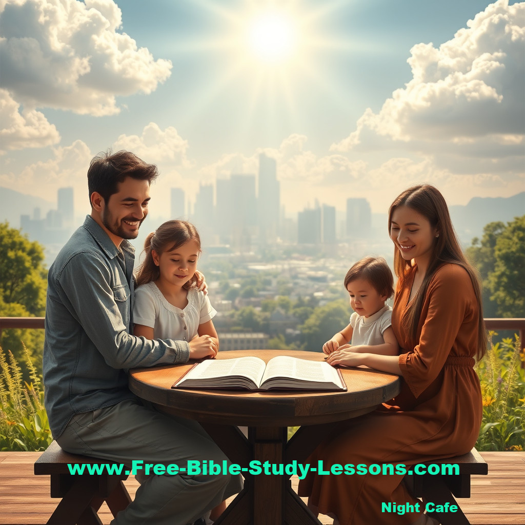 Family reading Bible