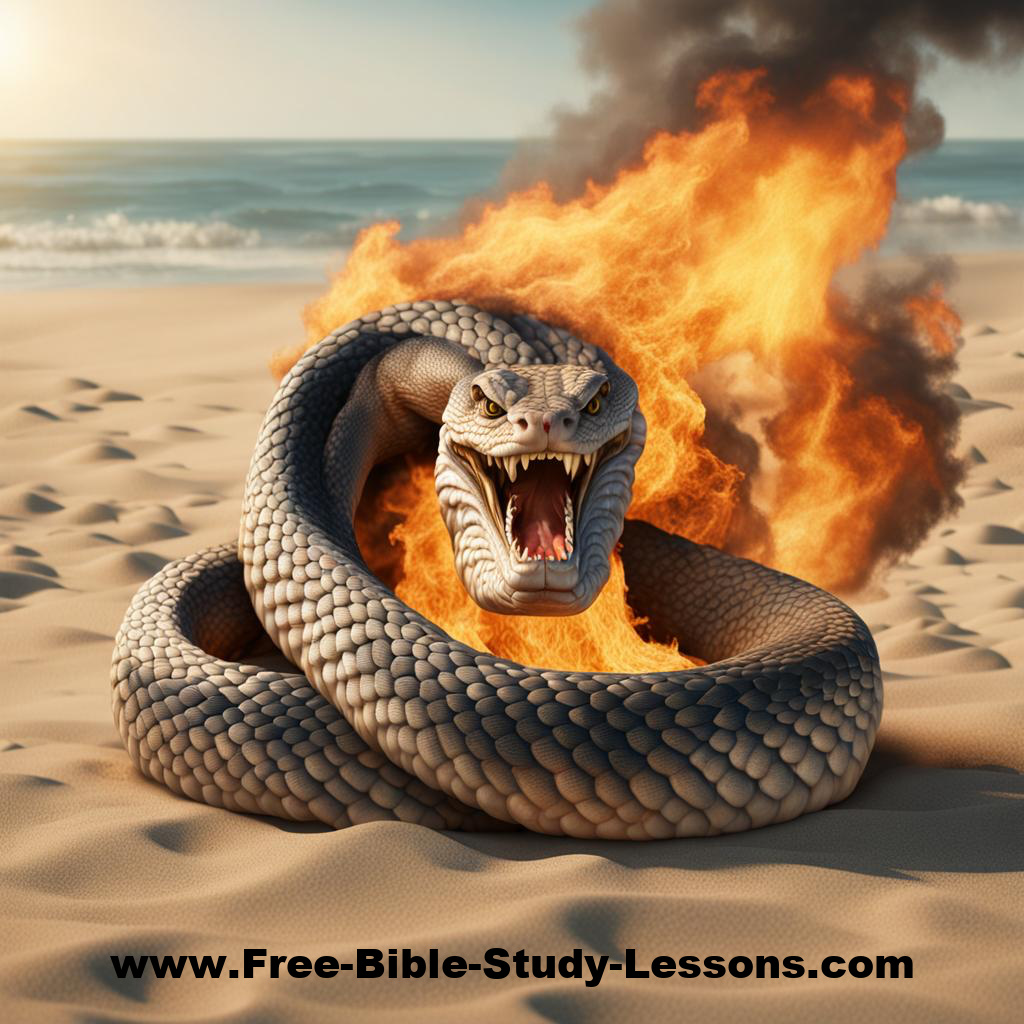 vicious snake on fire