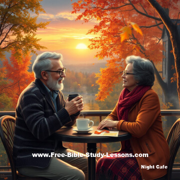 older couple having coffee