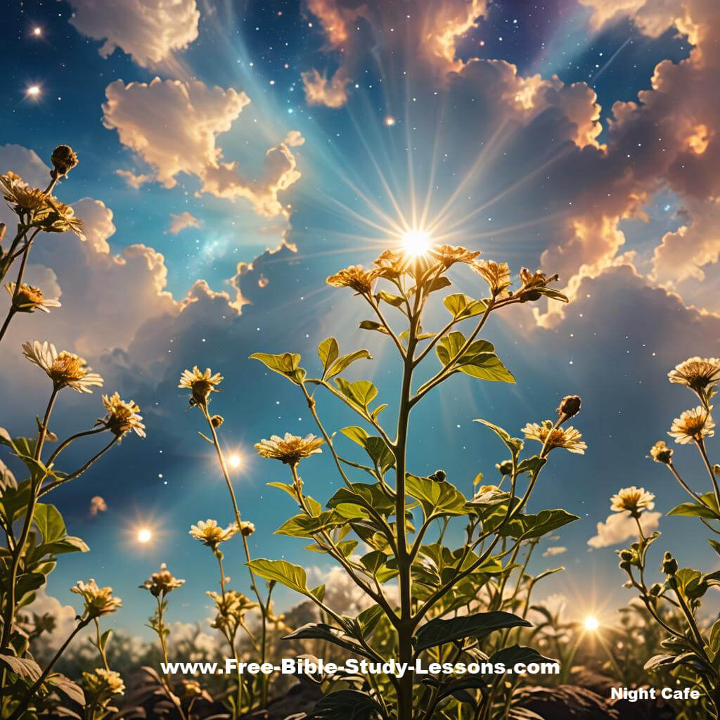 God is pure and holy.  He is the standard of perfection. Sunlight On Flower