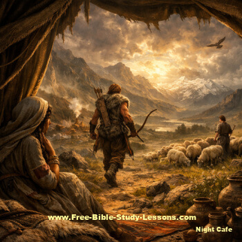 Esau as a hunter, Jacob as a shepherd