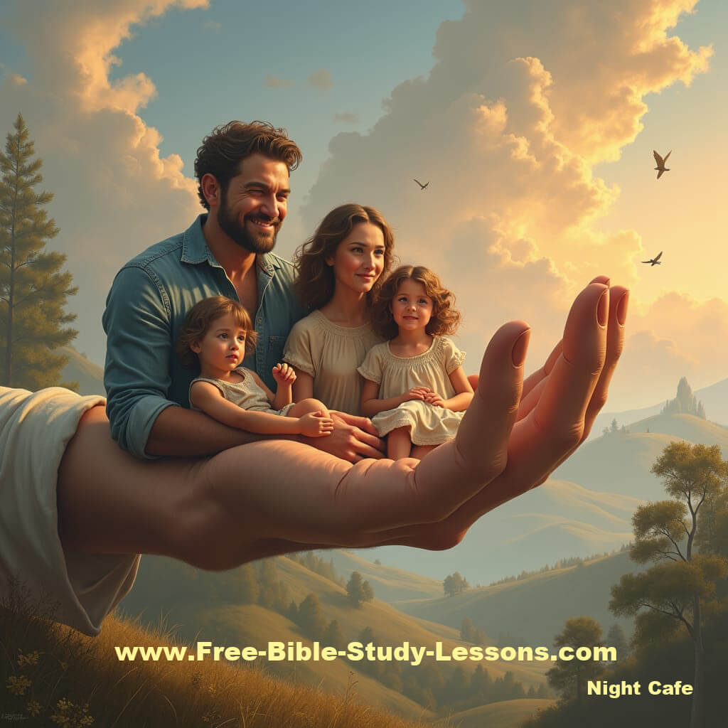 family in God's hand