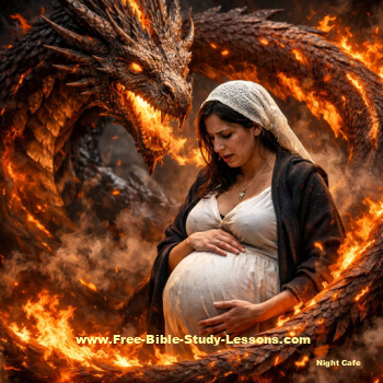 dragon surrounding pregnant Jewish woman