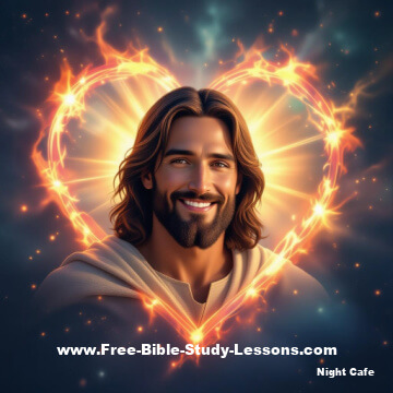 Jesus surrounded by a heart