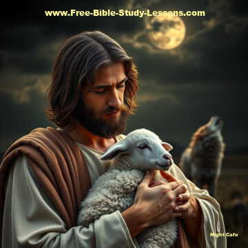 Jesus holding lamb