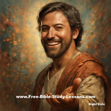 Jesus extending a welcoming hand