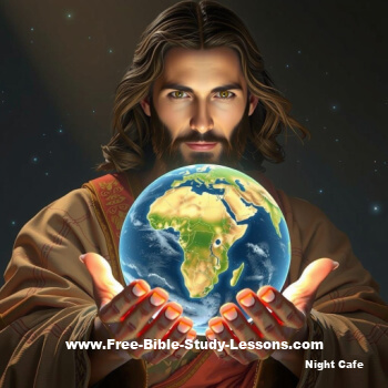 Jesus holding the world