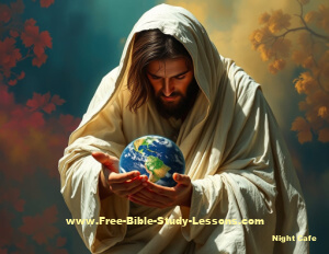 Jesus handing the world to the Father