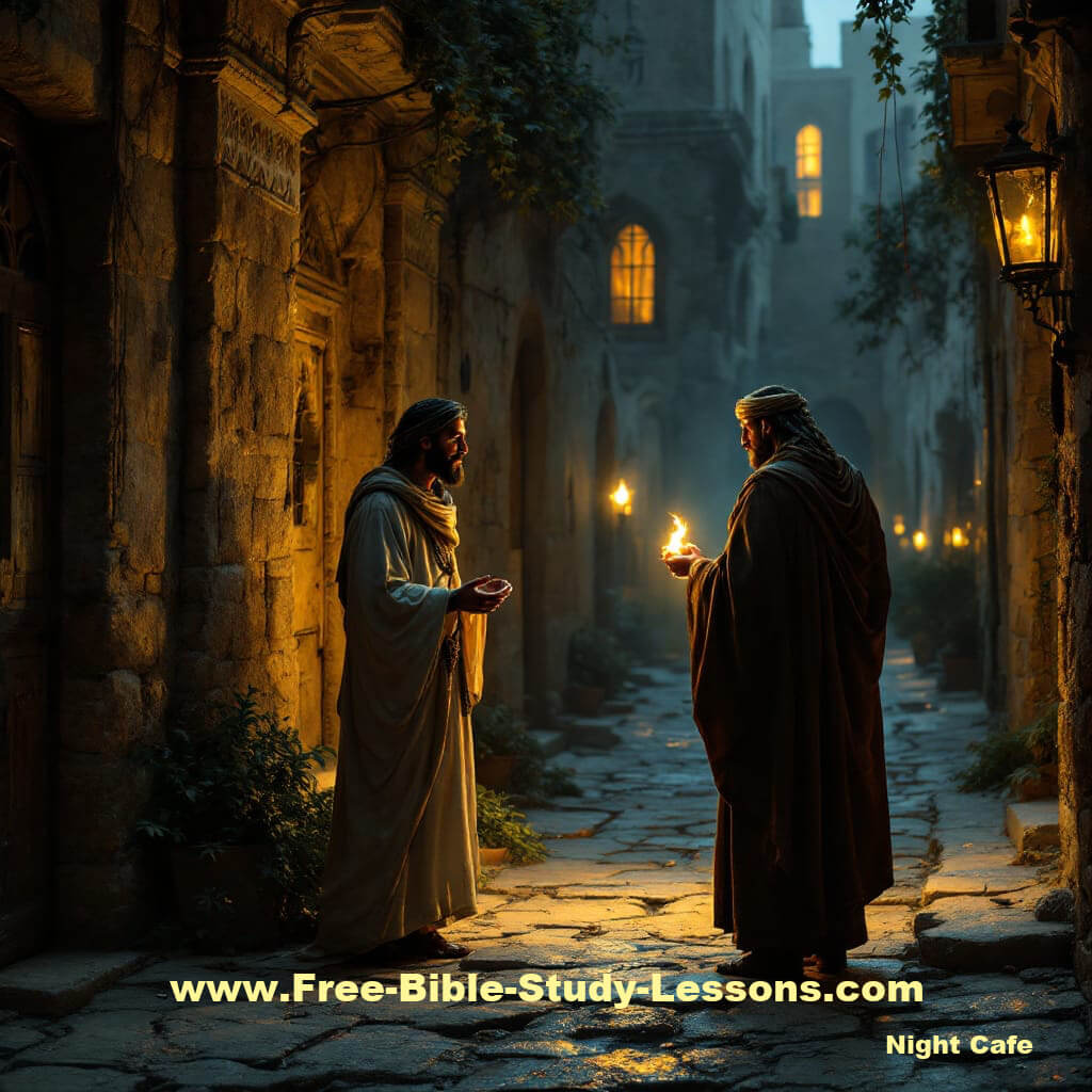 Judas talking with man
