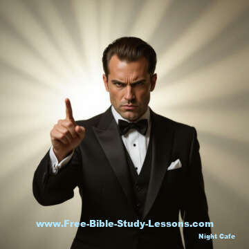 man shaking his finger