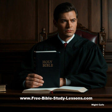 Judge holding Bible