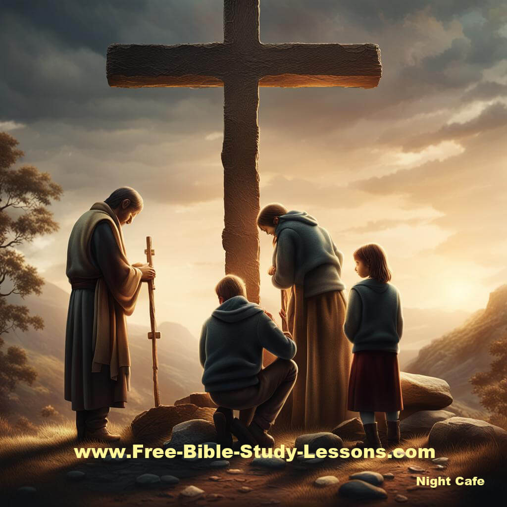 kneeling at the cross