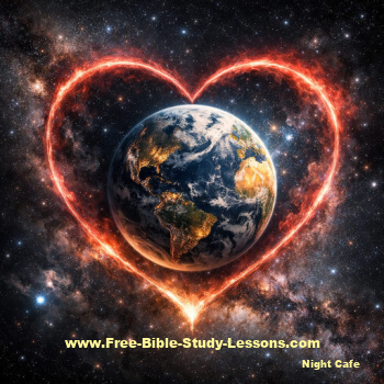 heart surrounding the world