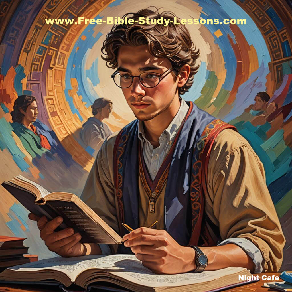 Man Studying The Bible