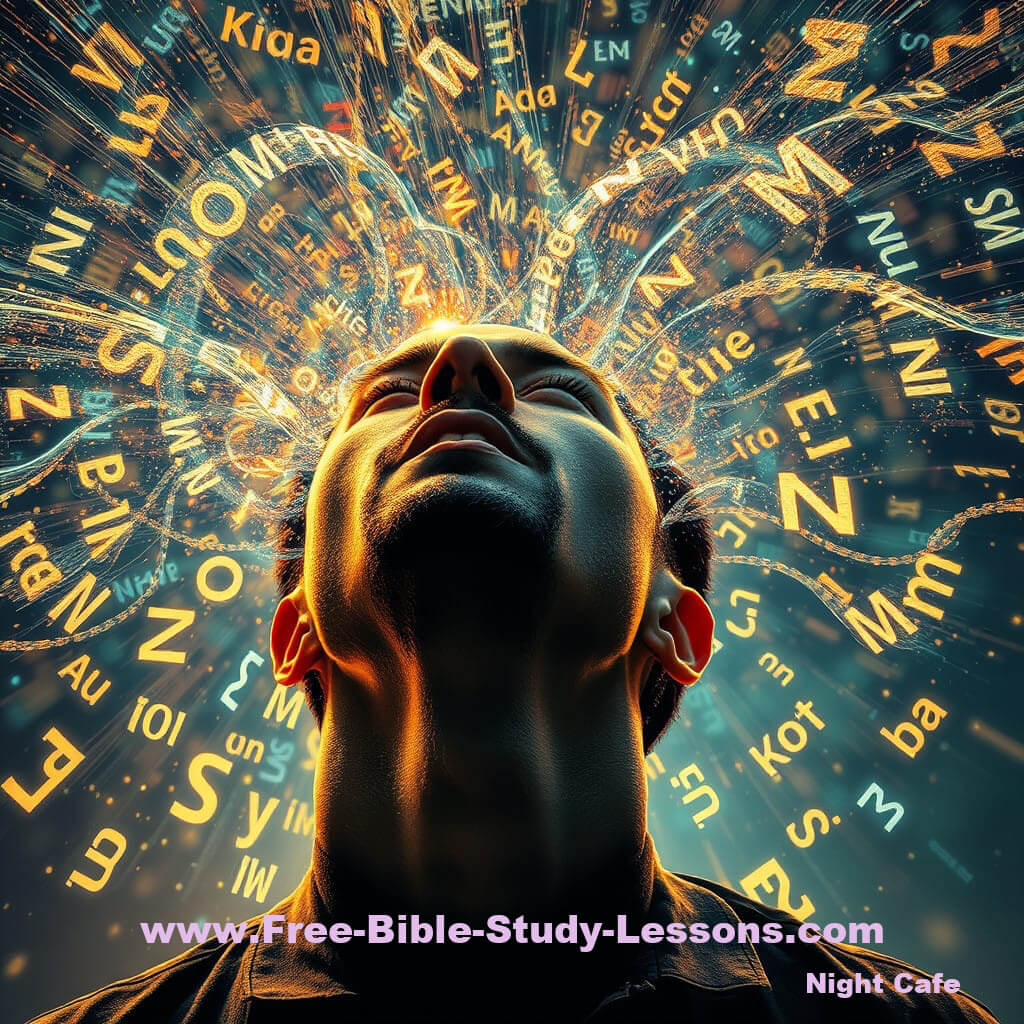 Thoughts coming out of a man