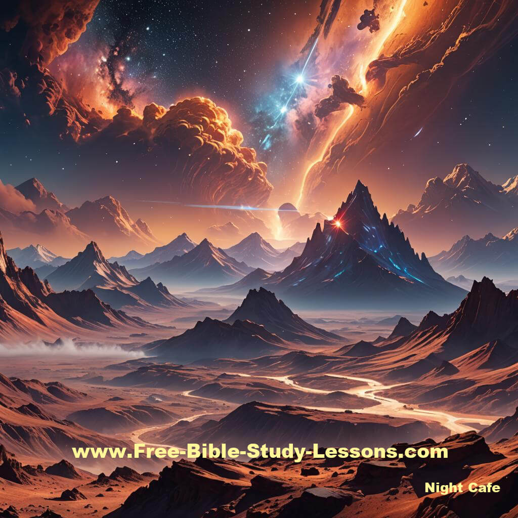 Mountains and Nebula