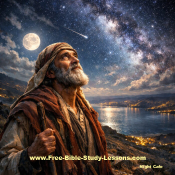 Abraham looking into night sjky