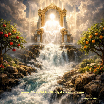 River of Life flowing from the Throne of God