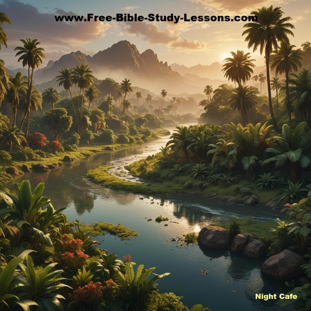 river flowing through tropics