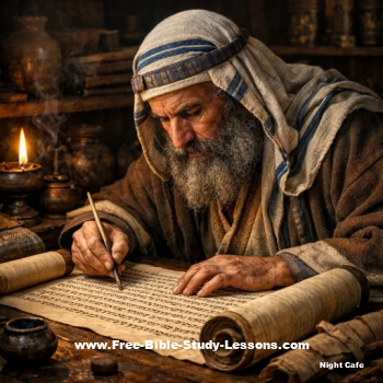 Hebrew Scribe writing