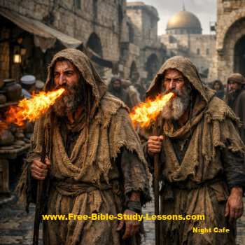 Two Witness in Revelation with fire coming our of their mouths