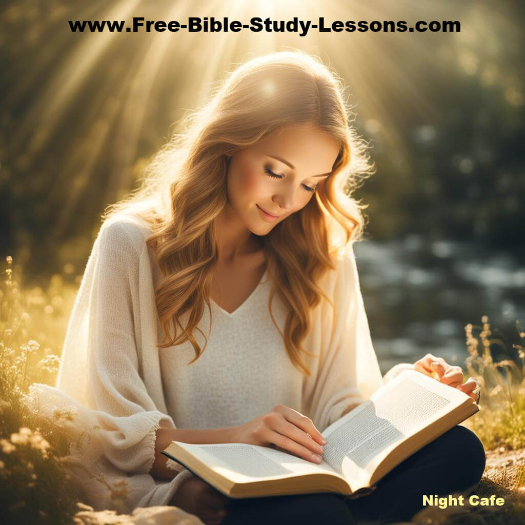 Woman reading Bible