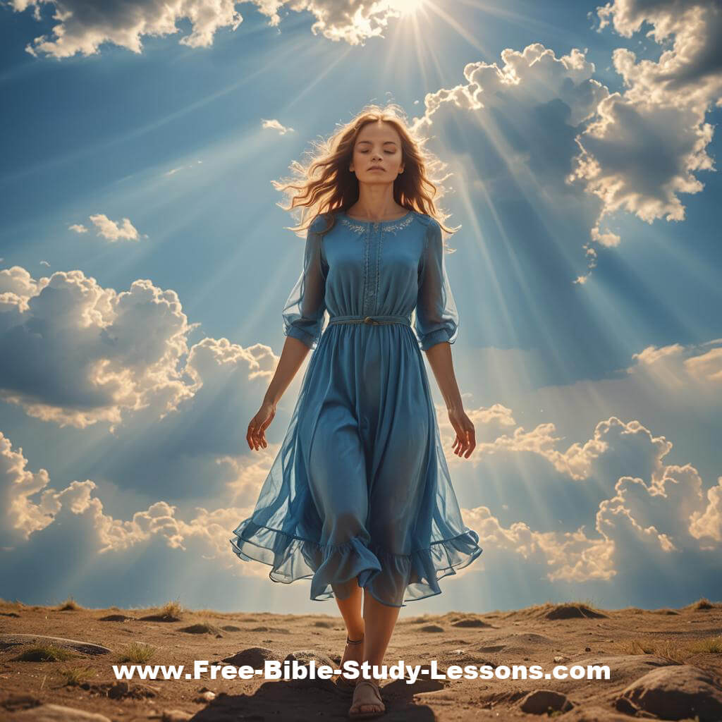 Woman Walking In The Sunlight