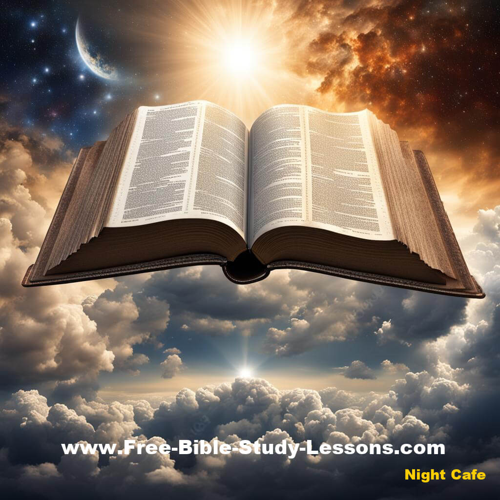 The Word Of God Is Eternal. Bible In Heaven