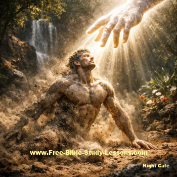 Adam being created by God