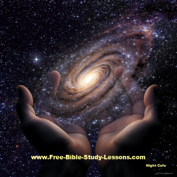 God holding the Milky Way