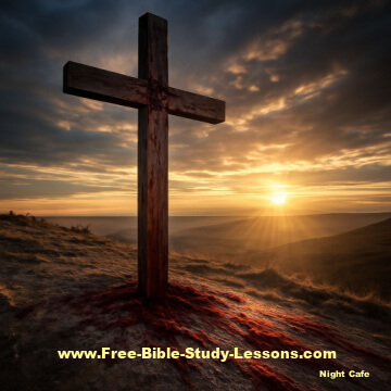 Cross with blood stained earth