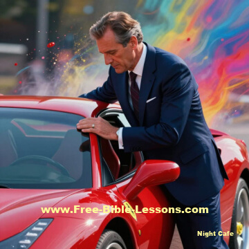 Man and fancy sports car