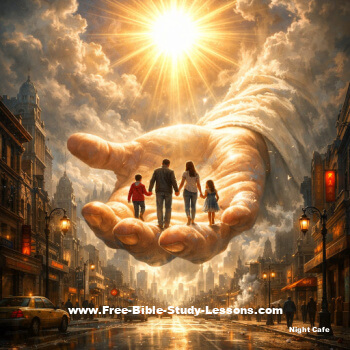 family in God's hand