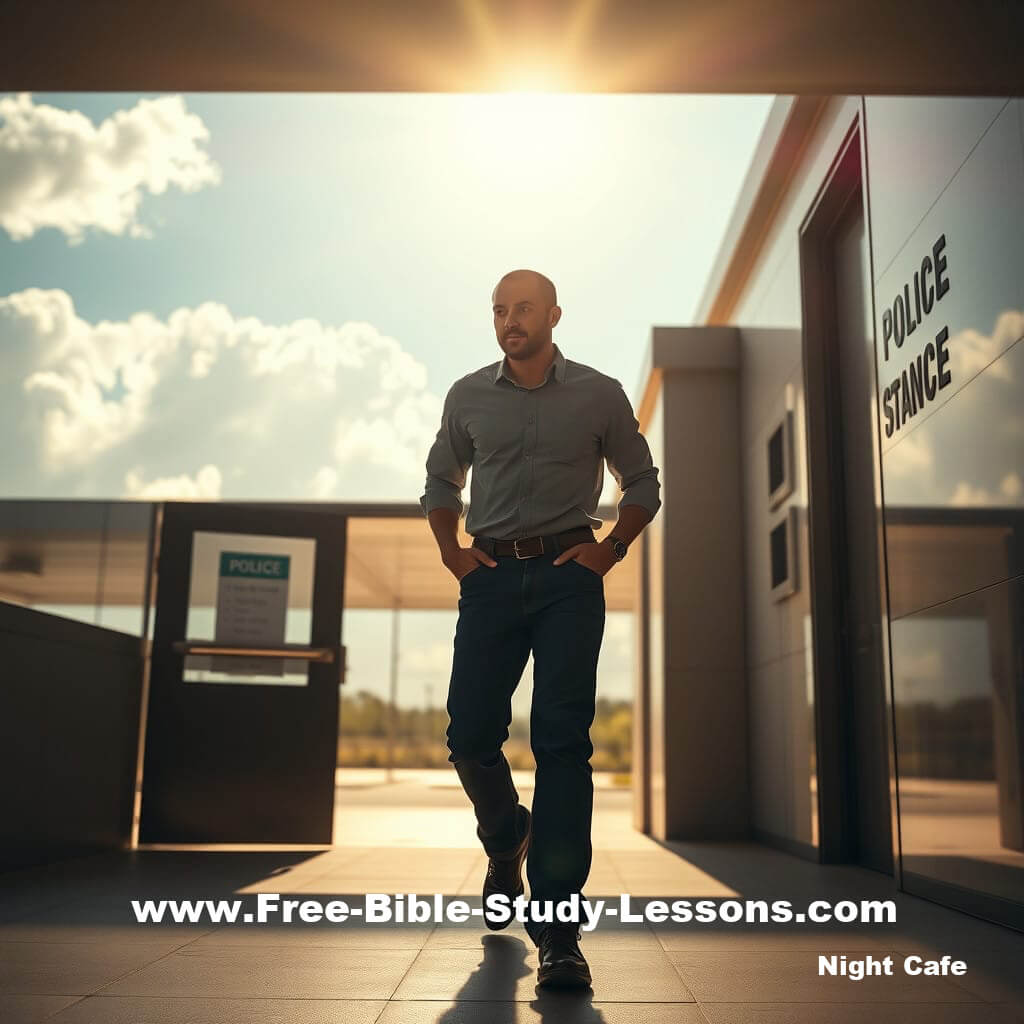 Man in police station