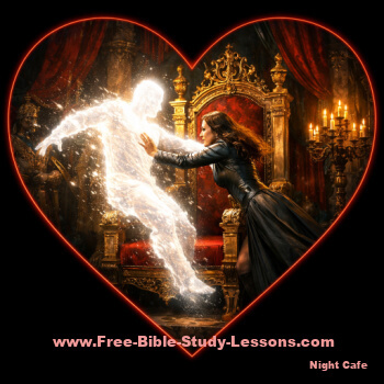 woman pushing God off the throne of her heart