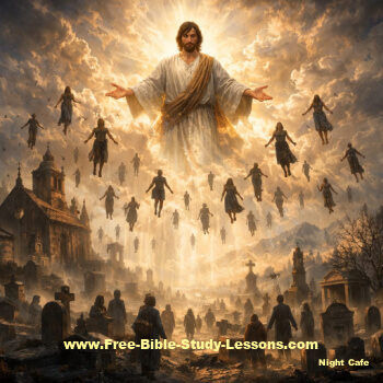 people meeting Jesus in the air
